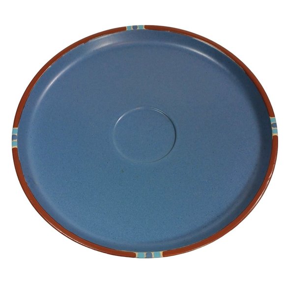DANSK MESA 13" ROUND SERVING TRAY SKY BLUE POTTERY PLATTER PORTUGAL - Picture 4 of 6
